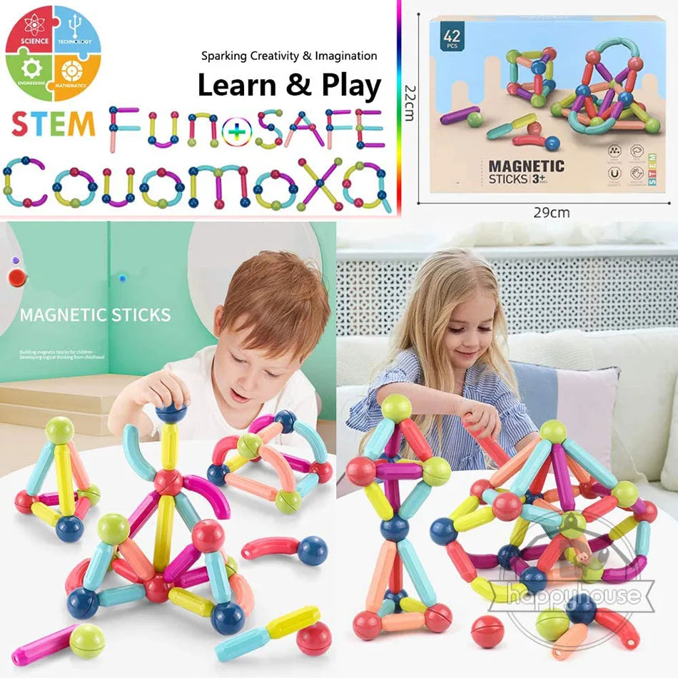 STEM Magnetic Building Toys ā Educational Construction Set for Children